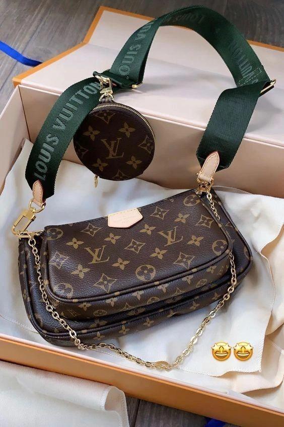 新作先取り! ルイヴィトン 多機能ポシェットLouis Vuitton | Multi Pochette Accesoires M44813(Kaki)