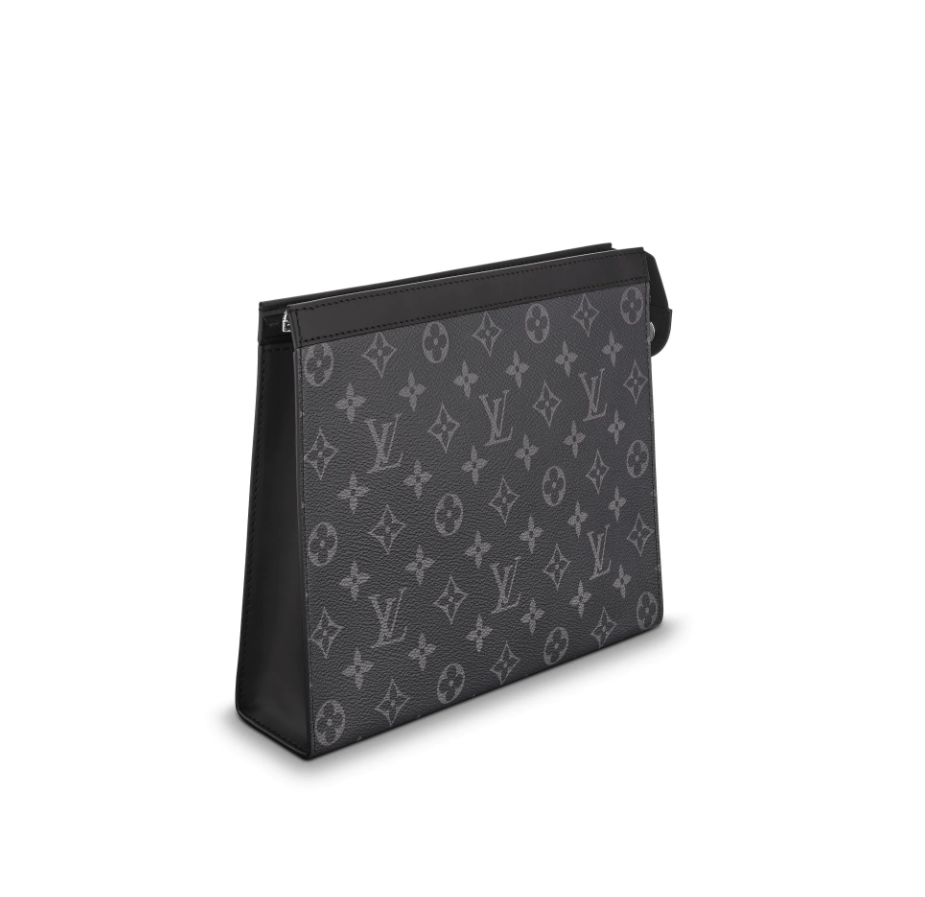 LV ルイヴィトンブラックオールドフラワーブラックチェッカーボードメンズハンドバッグ