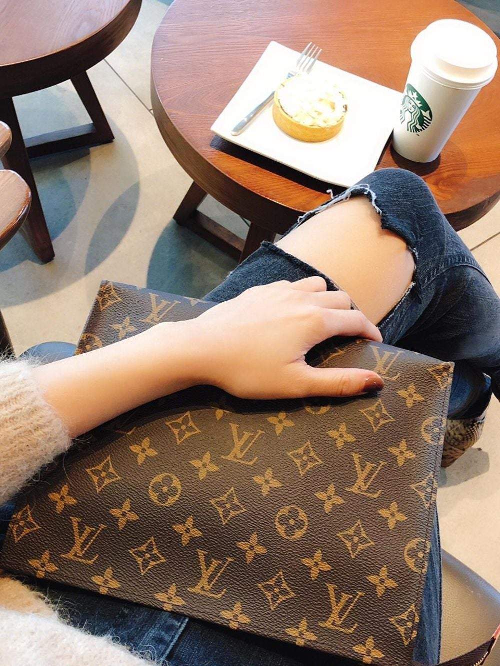 LV（ルイヴィトン） クラシックスタイル爆発スタイルウォッシュバッグ、ハンドバッグ15/19/26老眼男性と女性の同じスタイル
