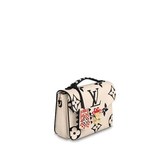 LV CRAFTY POCHETTEメティス型押しレザーハンドバッグ
