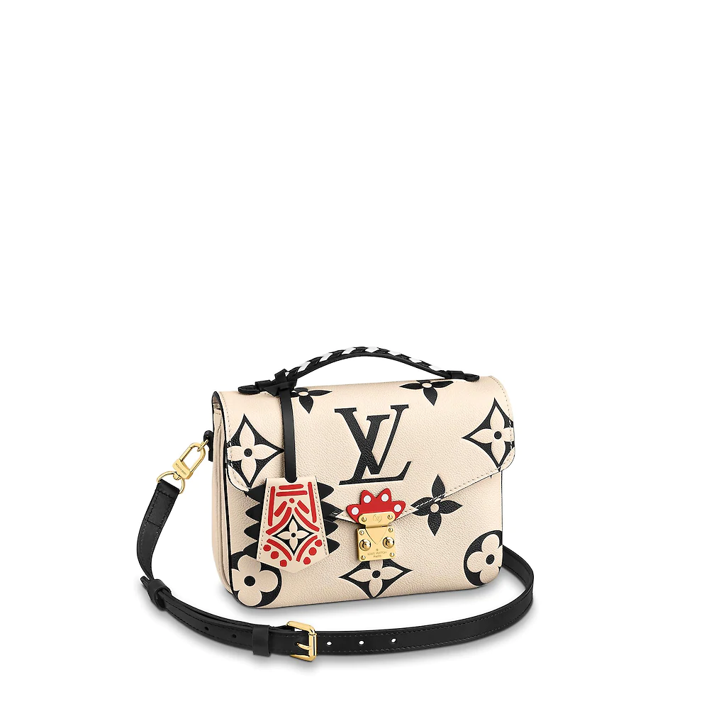 LV CRAFTY POCHETTEメティス型押しレザーハンドバッグ